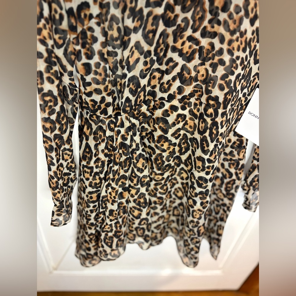 Ronny Kobo Carlotta Dress Size XL NWT Leopard Print Long Sleeve Dress - Picture 9 of 12